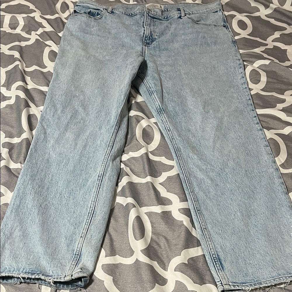 Abercrombie & Fitch Light Blue the ‘90s Straight Ultra High Rise jeans